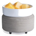 Concrete & Matte White 2-in-1 Warmer