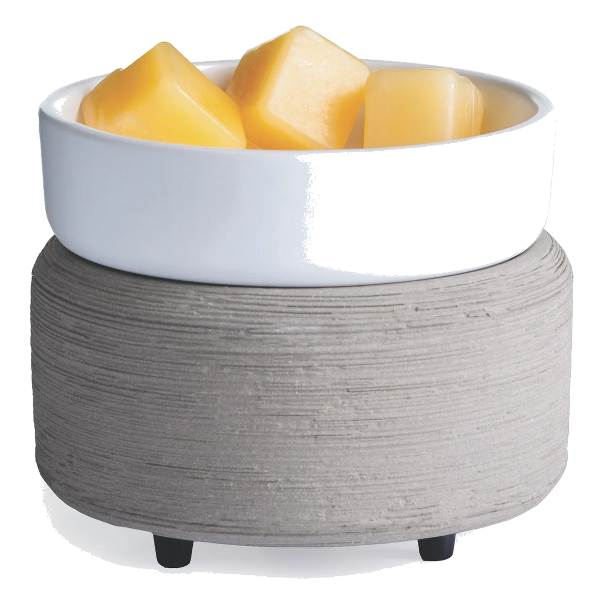 Concrete & Matte White 2-in-1 Warmer
